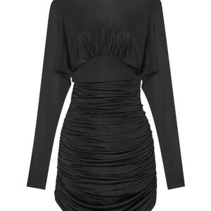Saint Laurent Black Long Sleeve Dress